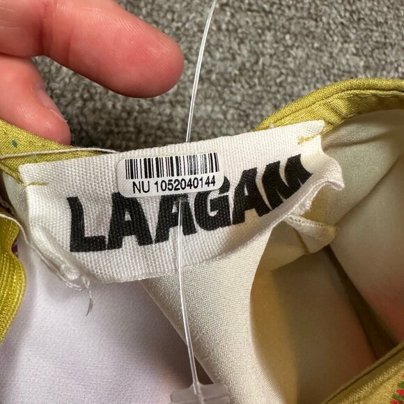 Laagam Lea Midi Dress Colorful Maximalist Green Purple Red Size X-Small - Picture 5 of 9